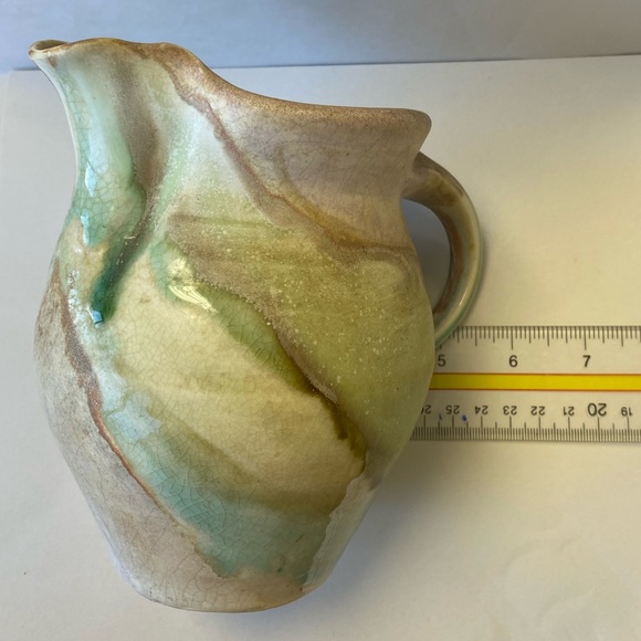 Vintage Studio Ceramic Art Pottery Drip Glaze Pitcher - Picture 9 of 9